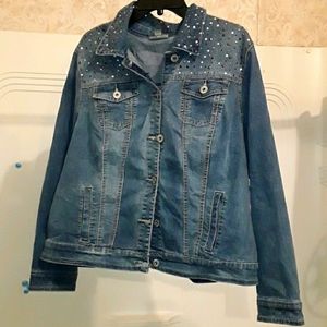 *2 For 30* Roz&Ali 18/20 Jean Style Bling Jacket